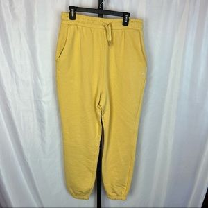 WeWoreWhat Sand Yellow High Rise Jogger Sweatpants, size Large NWT